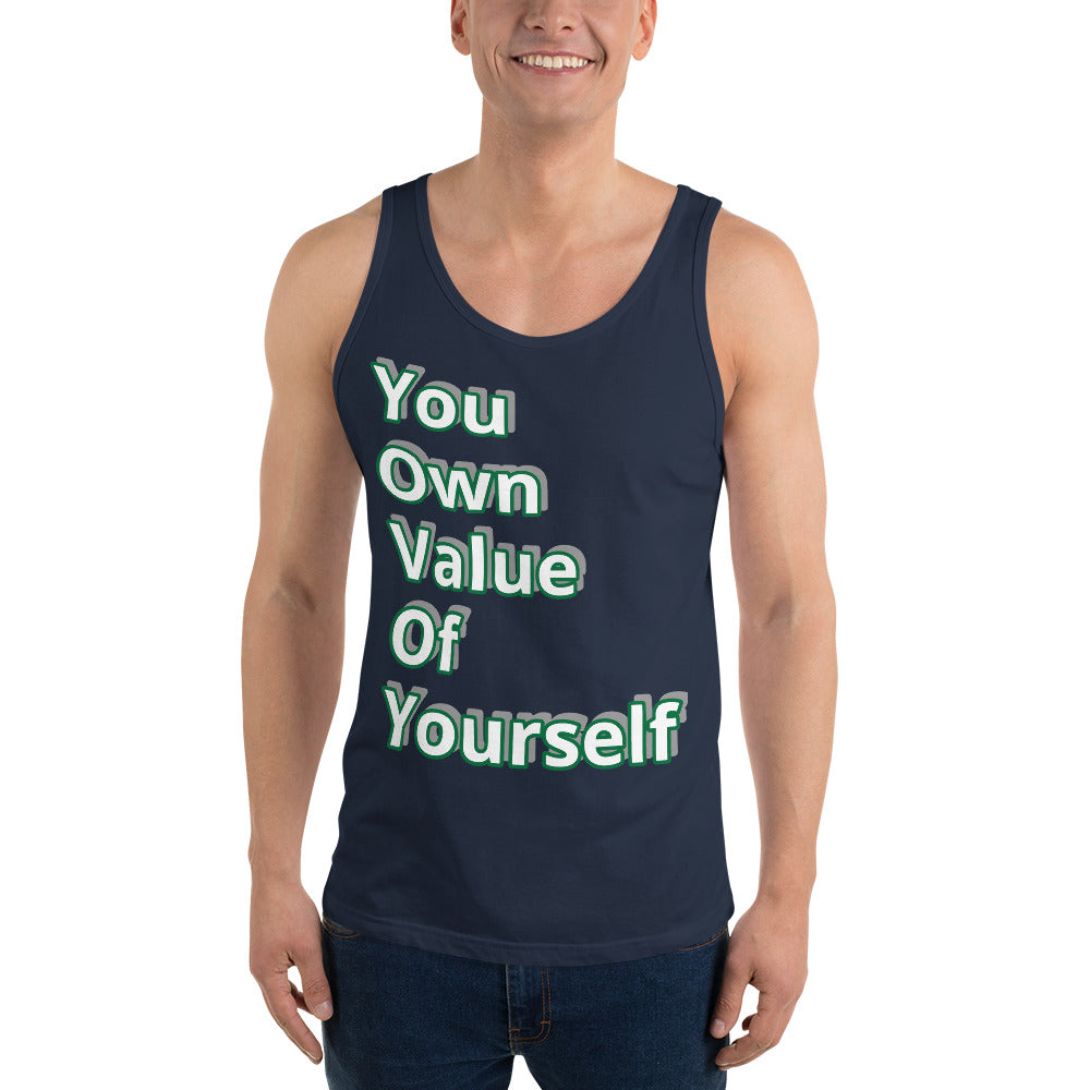 “YouOwnValueOfYourself” Unisex Tank Top