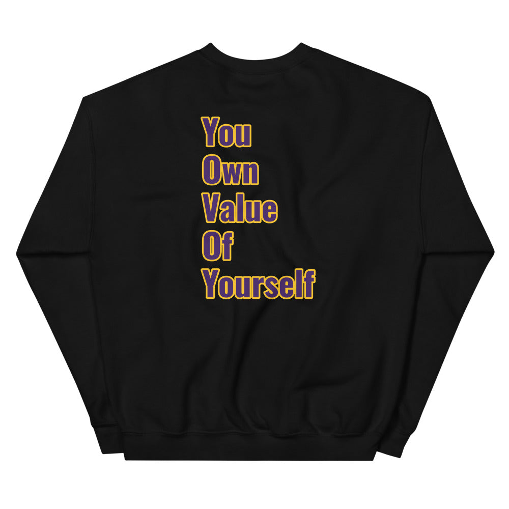 Unisex “Black, Awesome, Educated, Sexy,”Sweatshirt
