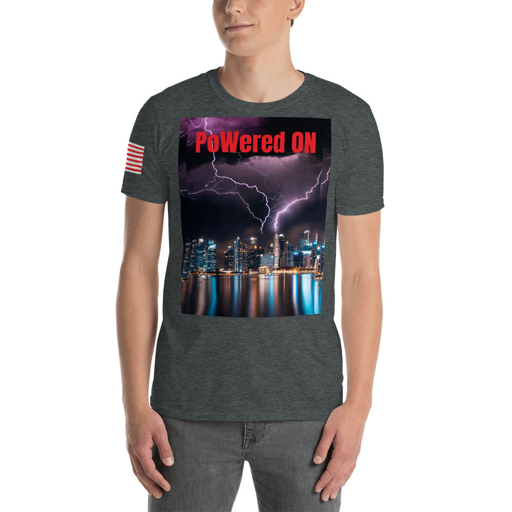 Short-Sleeve Unisex “PoWered ON” T-Shirt