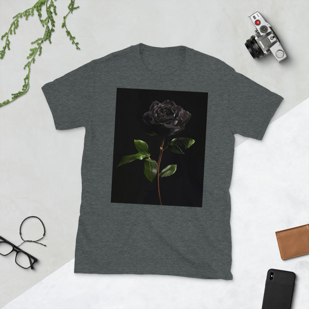Short-Sleeve “Black Rose” T-Shirt