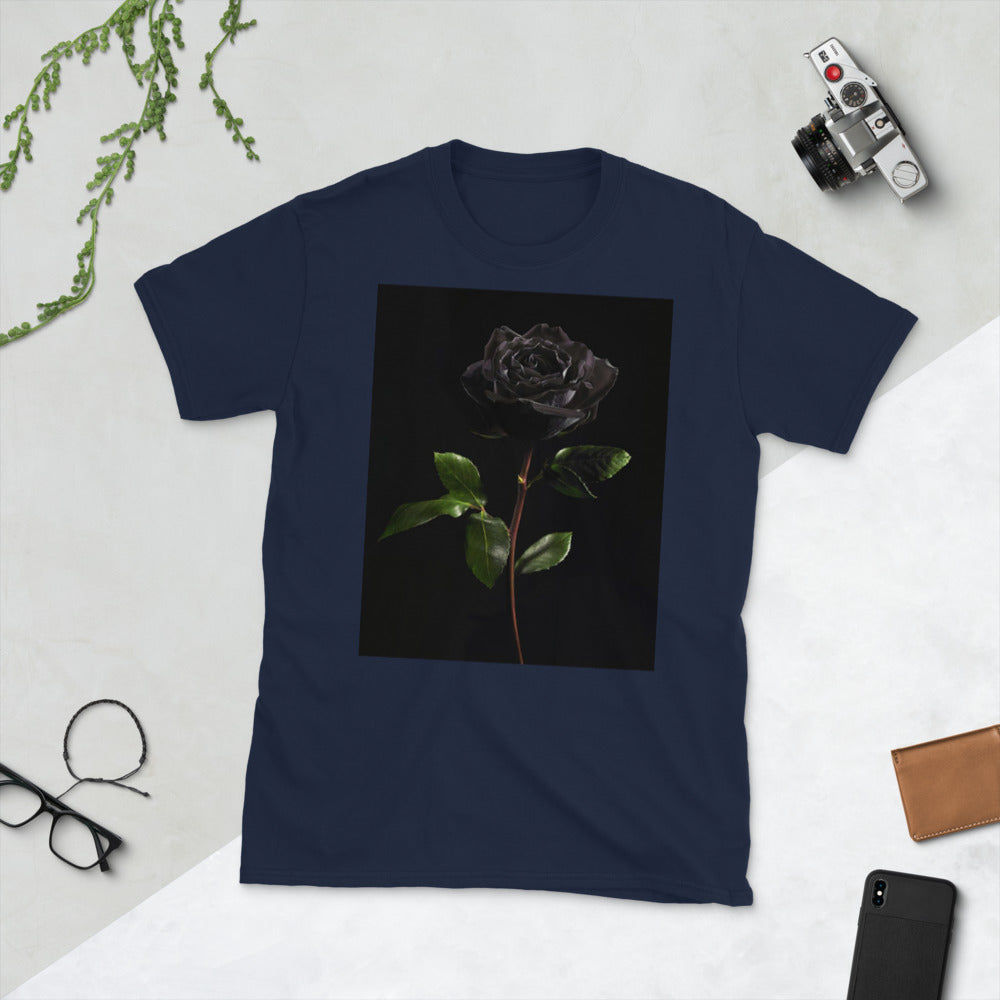 Short-Sleeve “Black Rose” T-Shirt