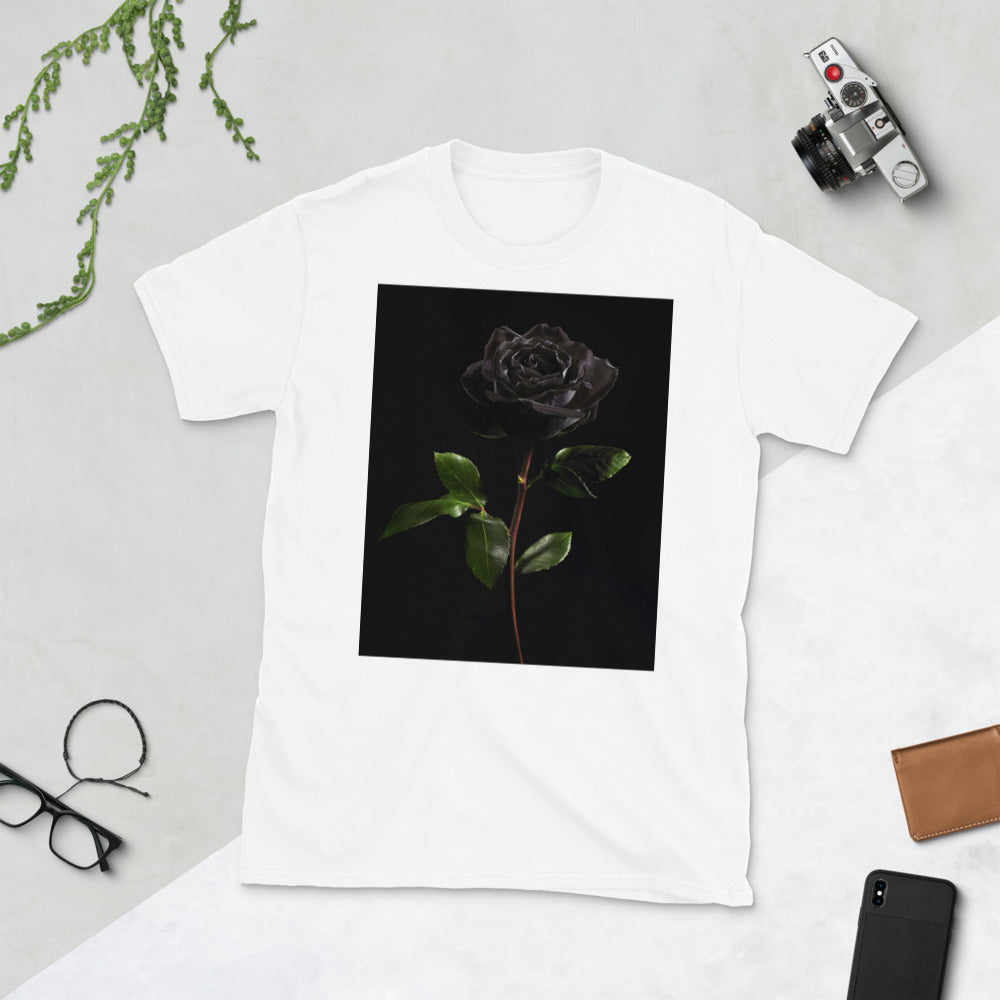 Short-Sleeve “Black Rose” T-Shirt