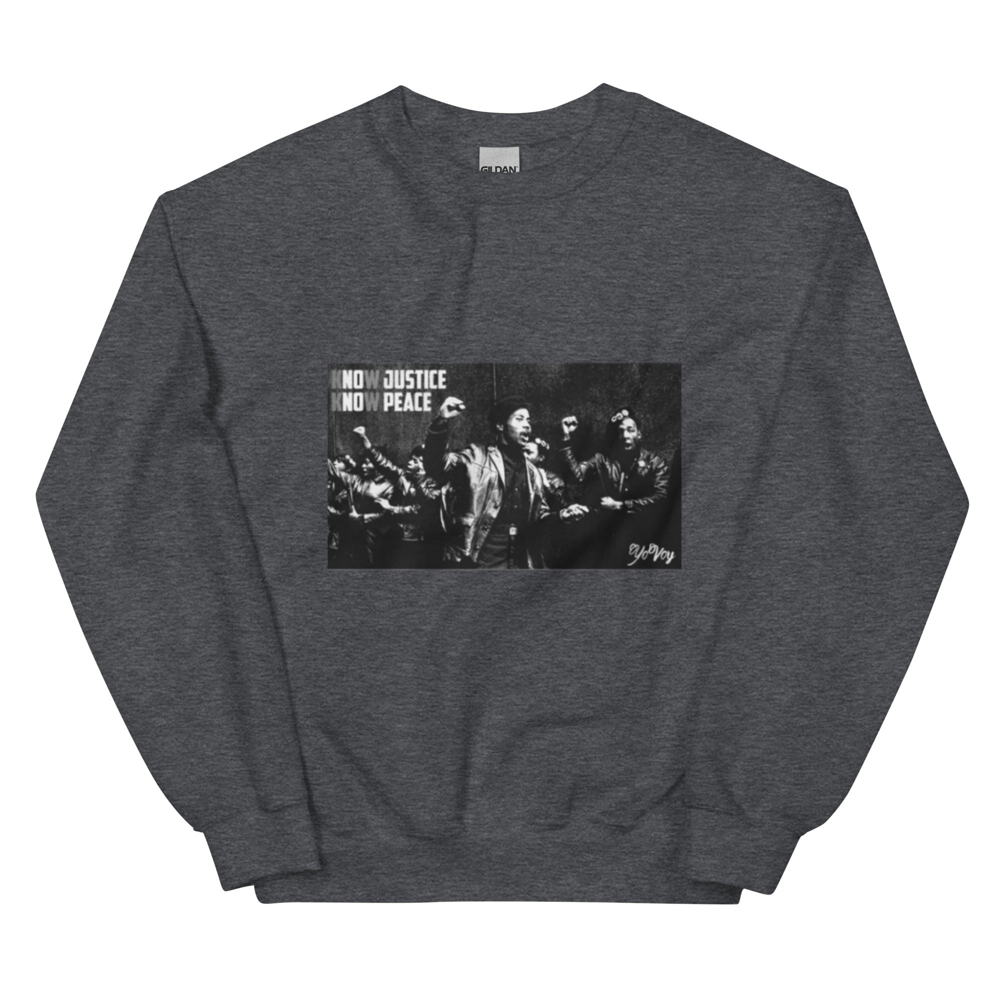 “KnowJusticeKnowPeace” Unisex Sweatshirt