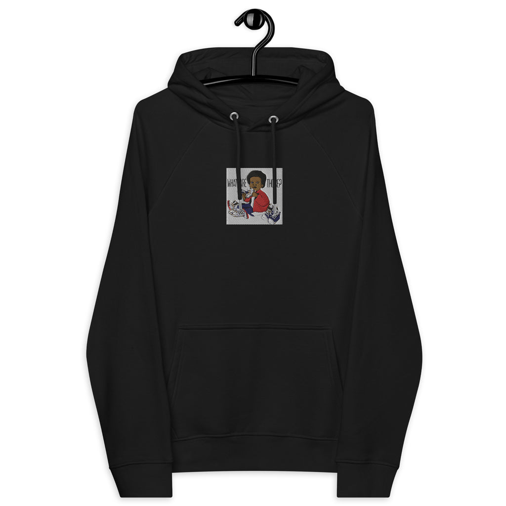 “WhatAreThose” Unisex eco raglan hoodie