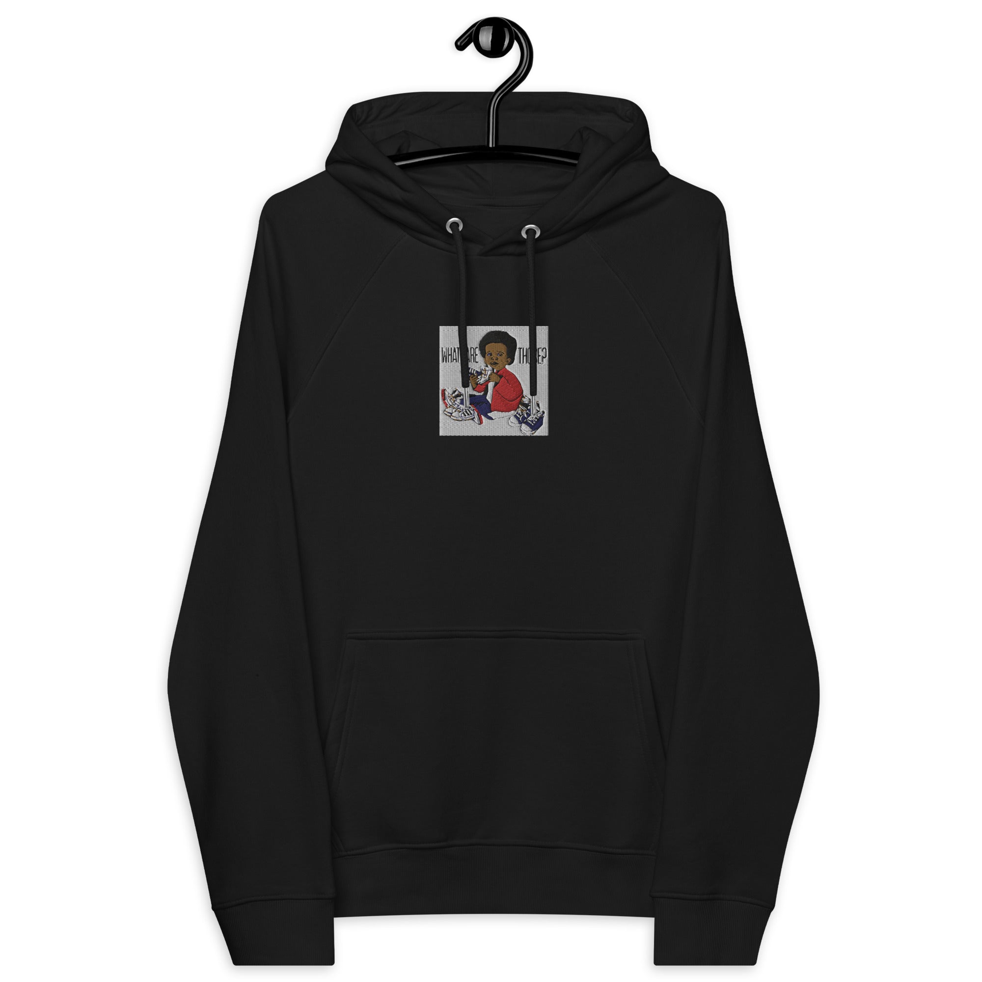 “WhatAreThose” Unisex eco raglan hoodie