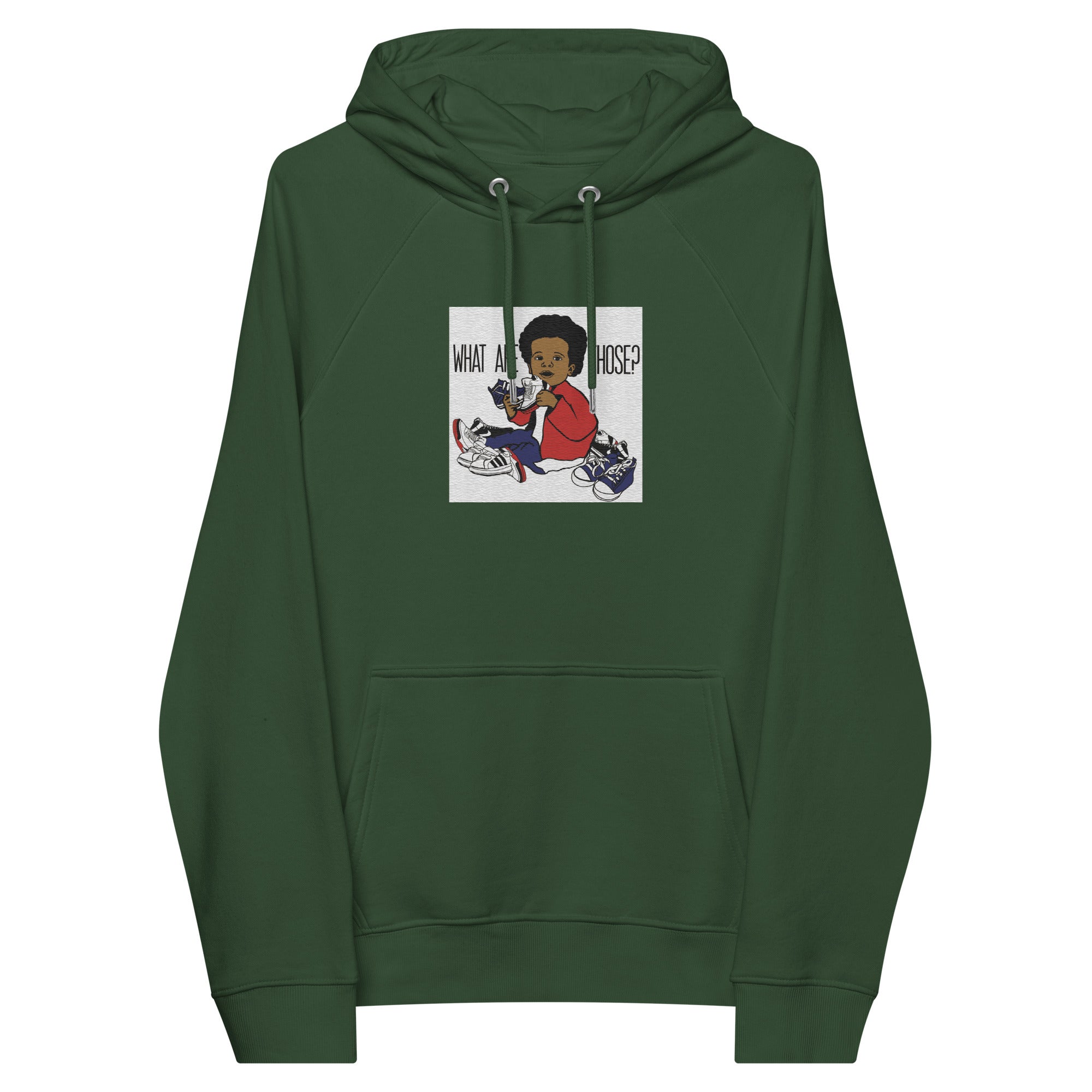 “WhatAreThose” Unisex eco raglan hoodie