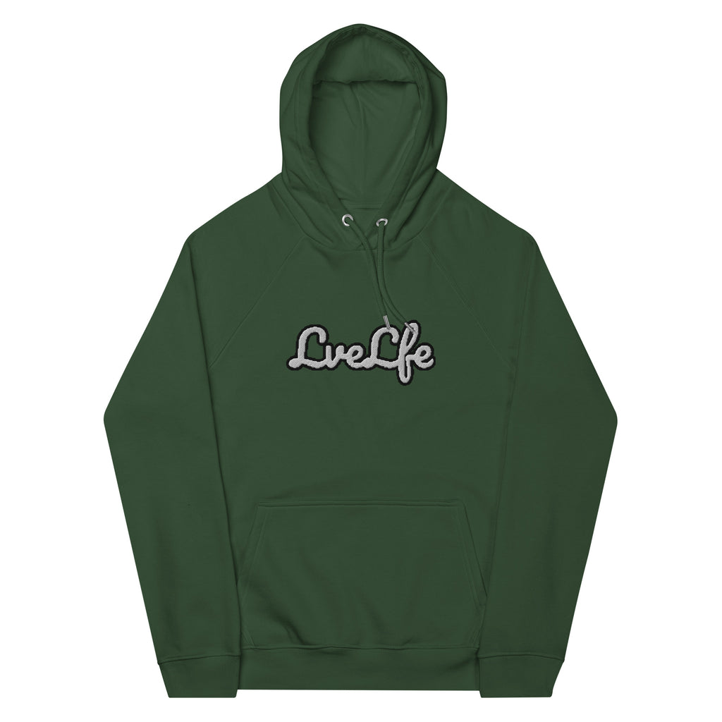 “LveLfe” Unisex eco raglan hoodie