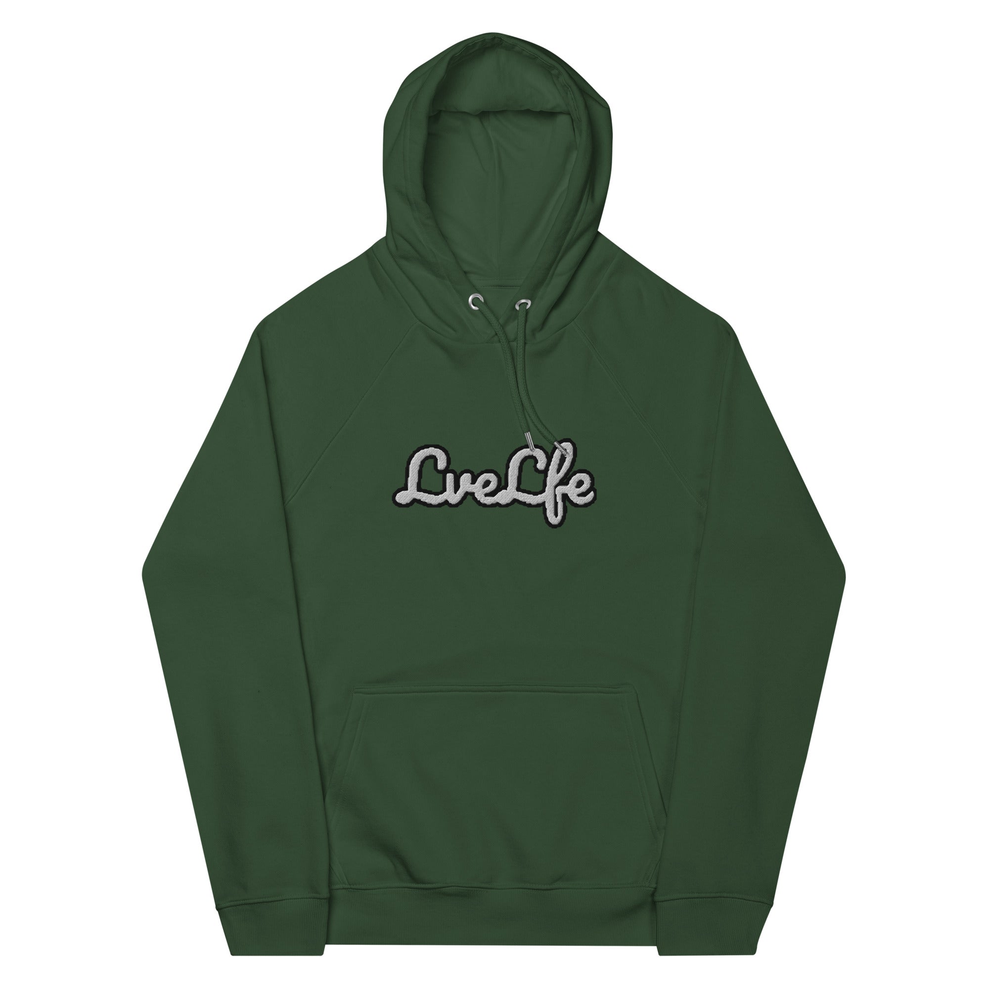 “LveLfe” Unisex eco raglan hoodie