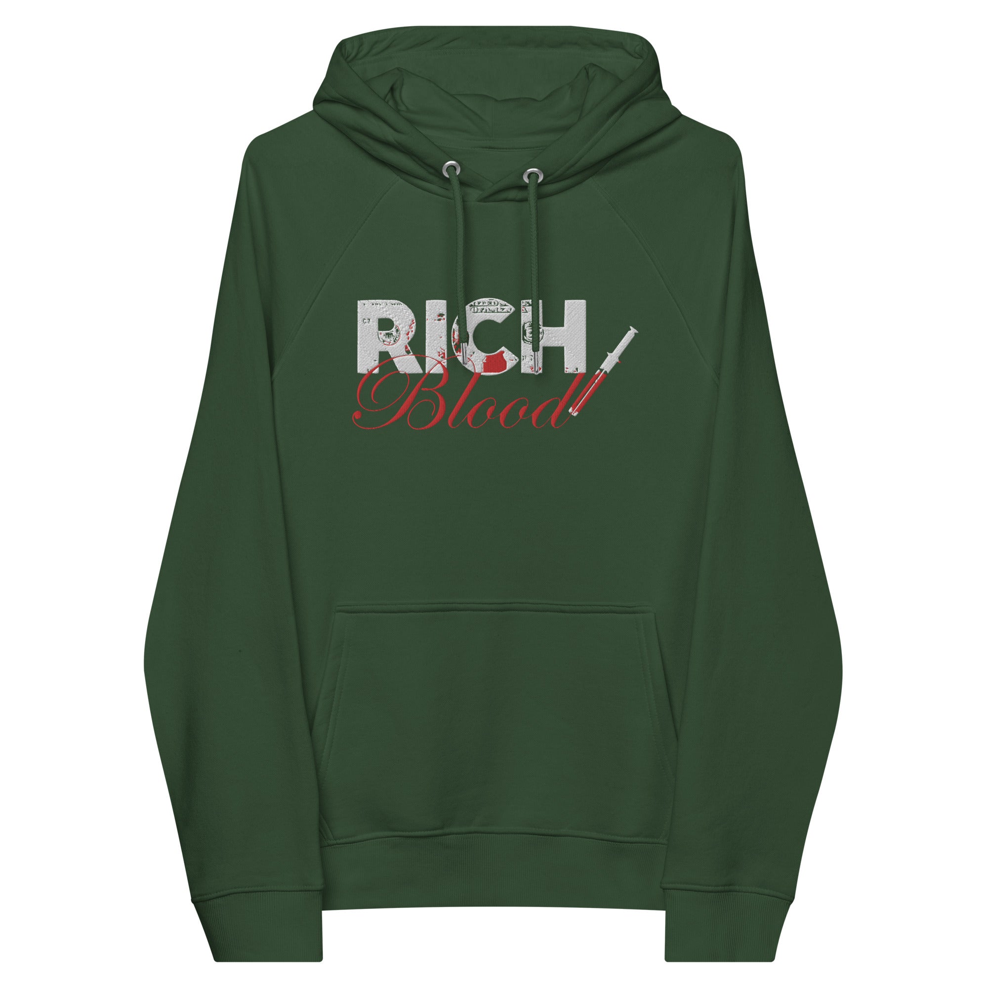 “RichBlood” Unisex eco raglan hoodie