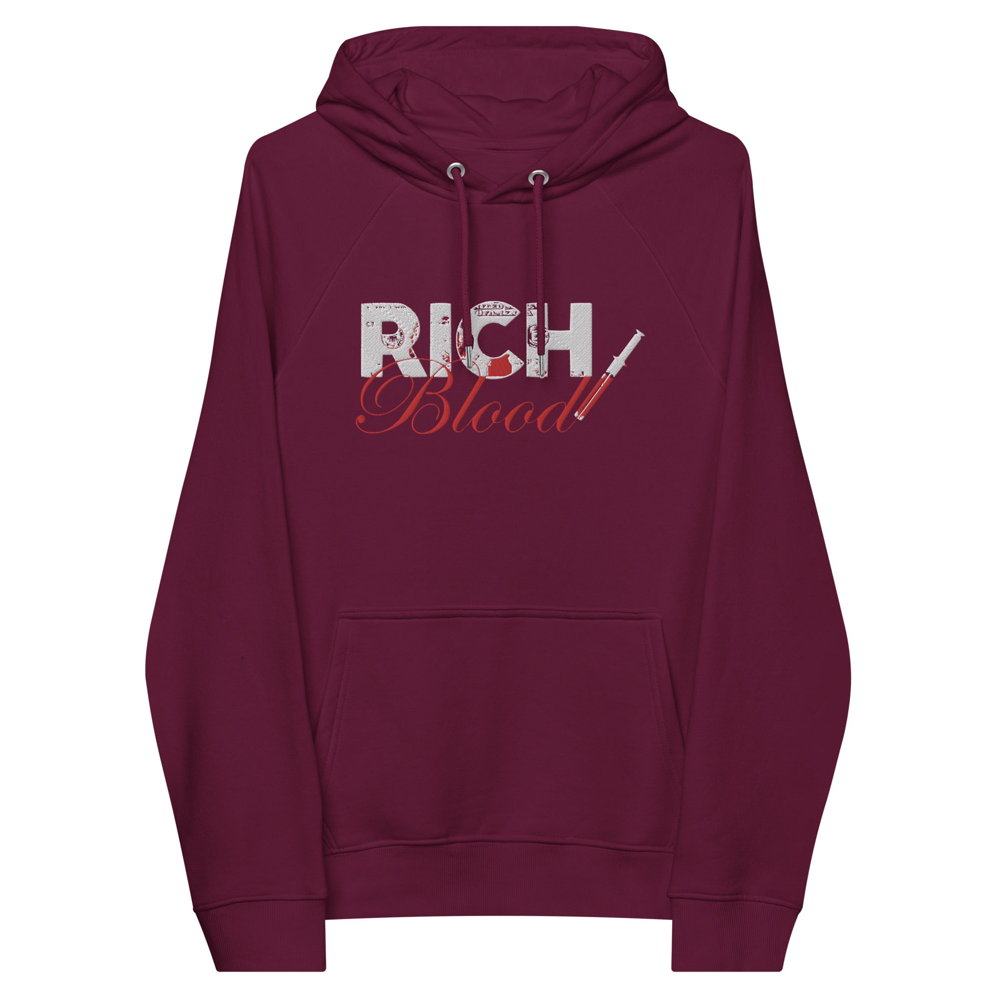 “RichBlood” Unisex eco raglan hoodie