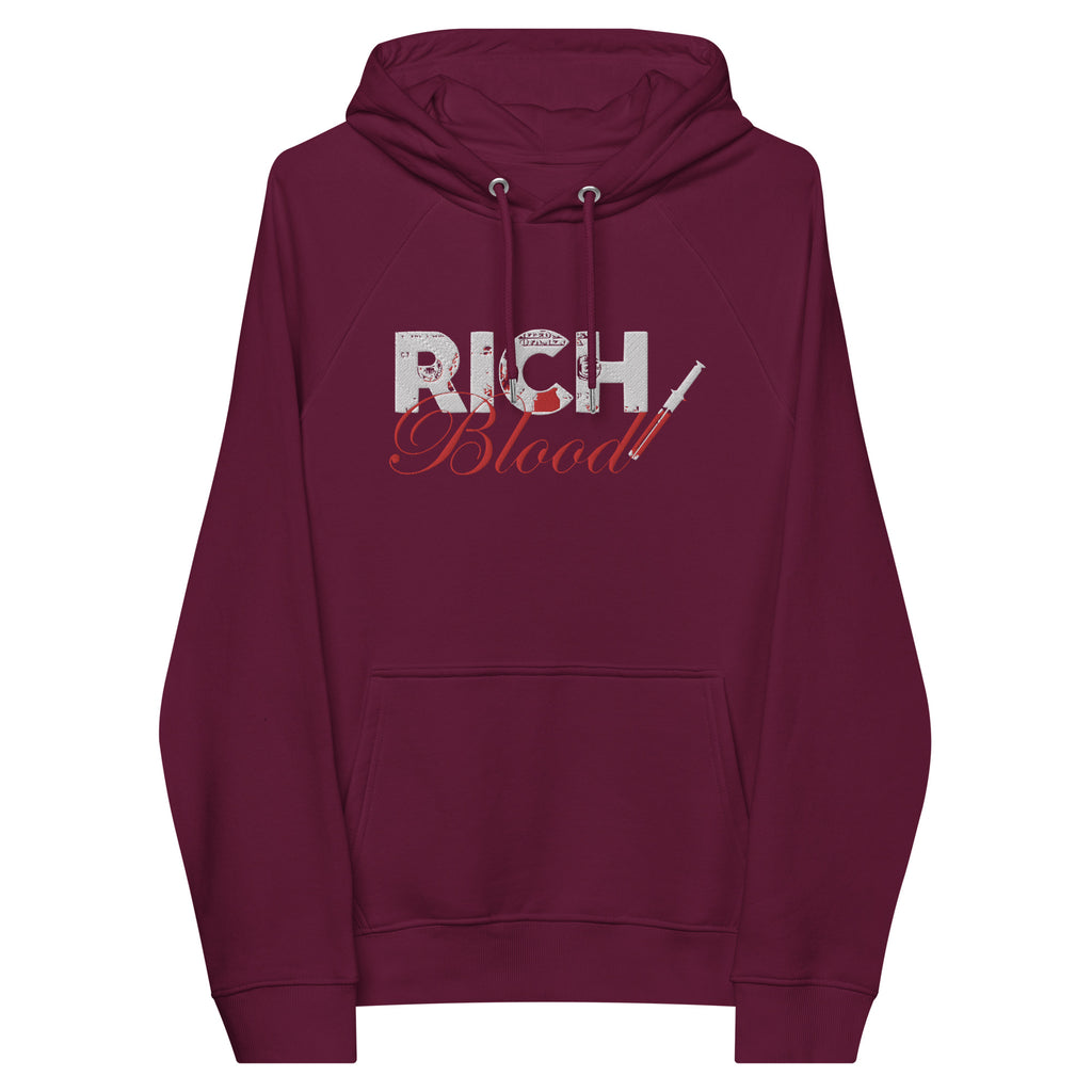 “RICHBlood” Unisex eco raglan hoodie