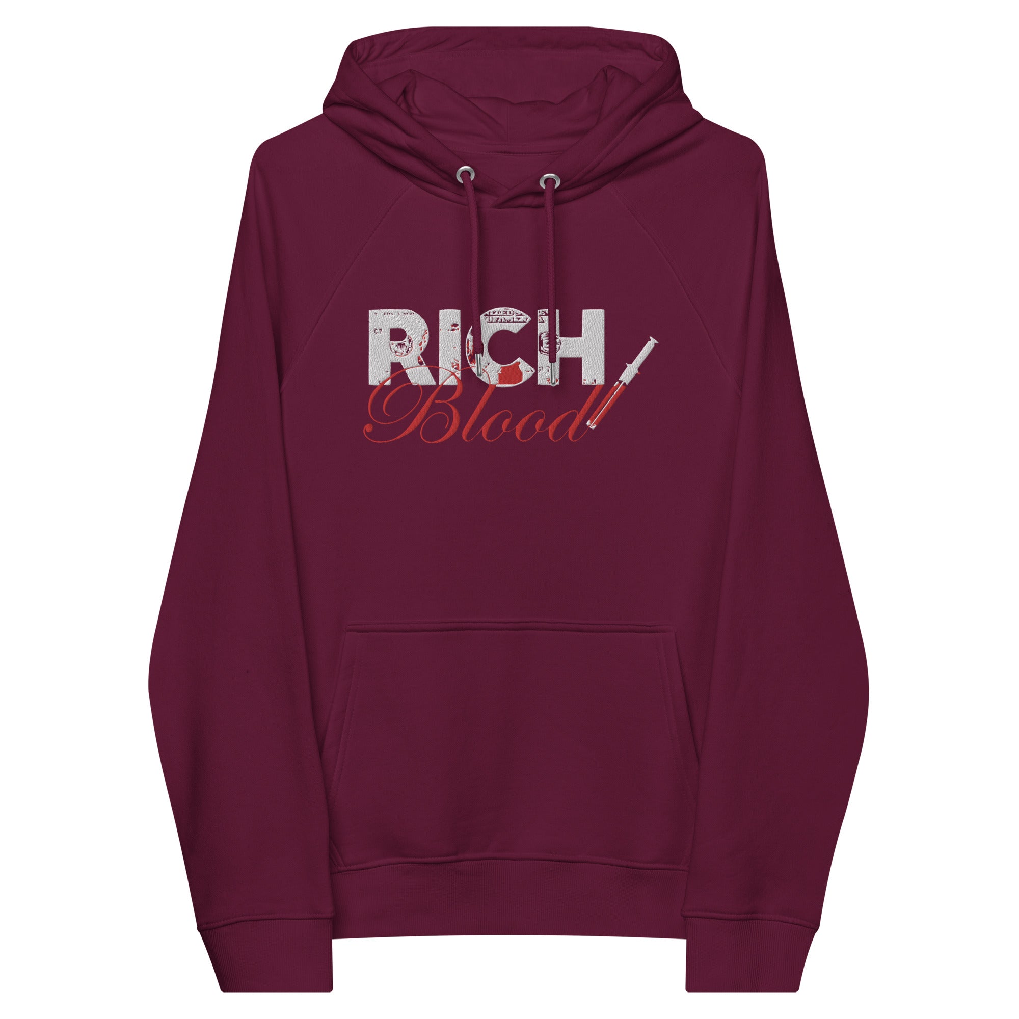“RICHBlood” Unisex eco raglan hoodie