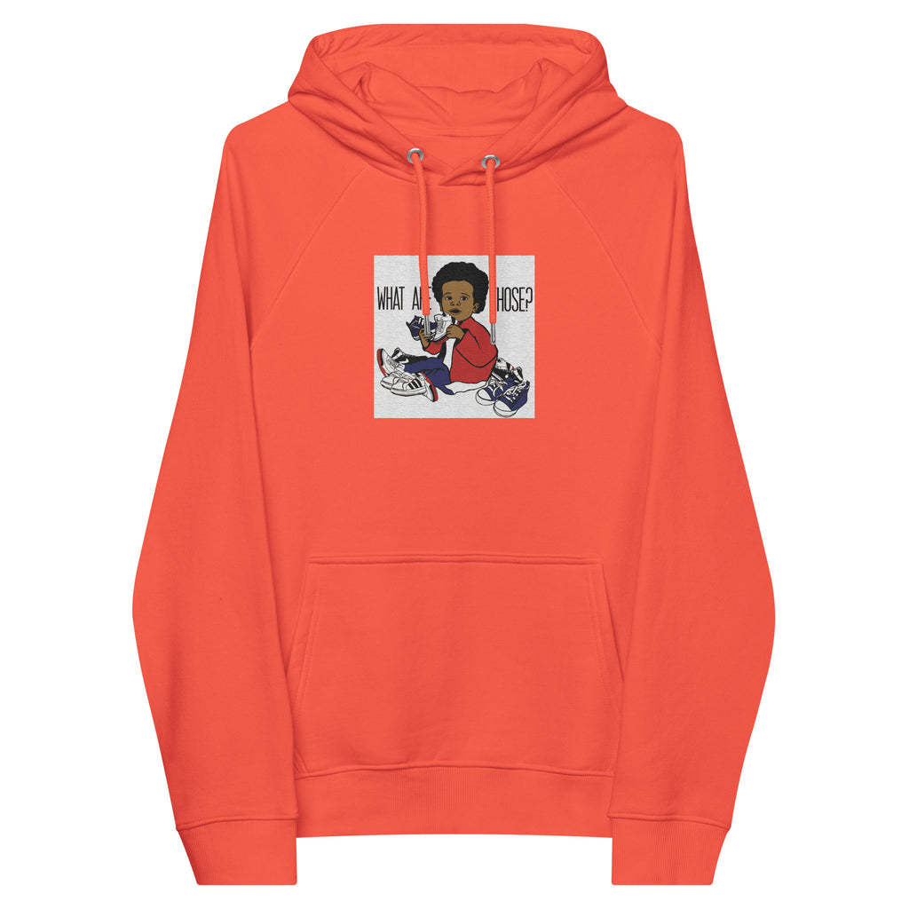 “WhatAreThose” Unisex eco raglan hoodie