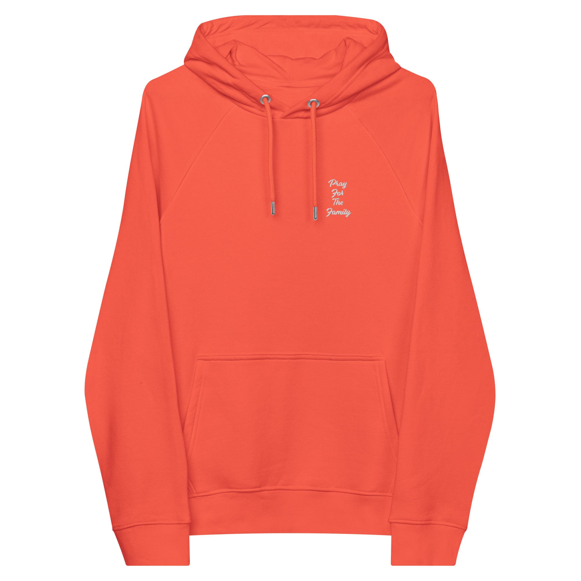 “Pray for the family” Unisex eco raglan hoodie