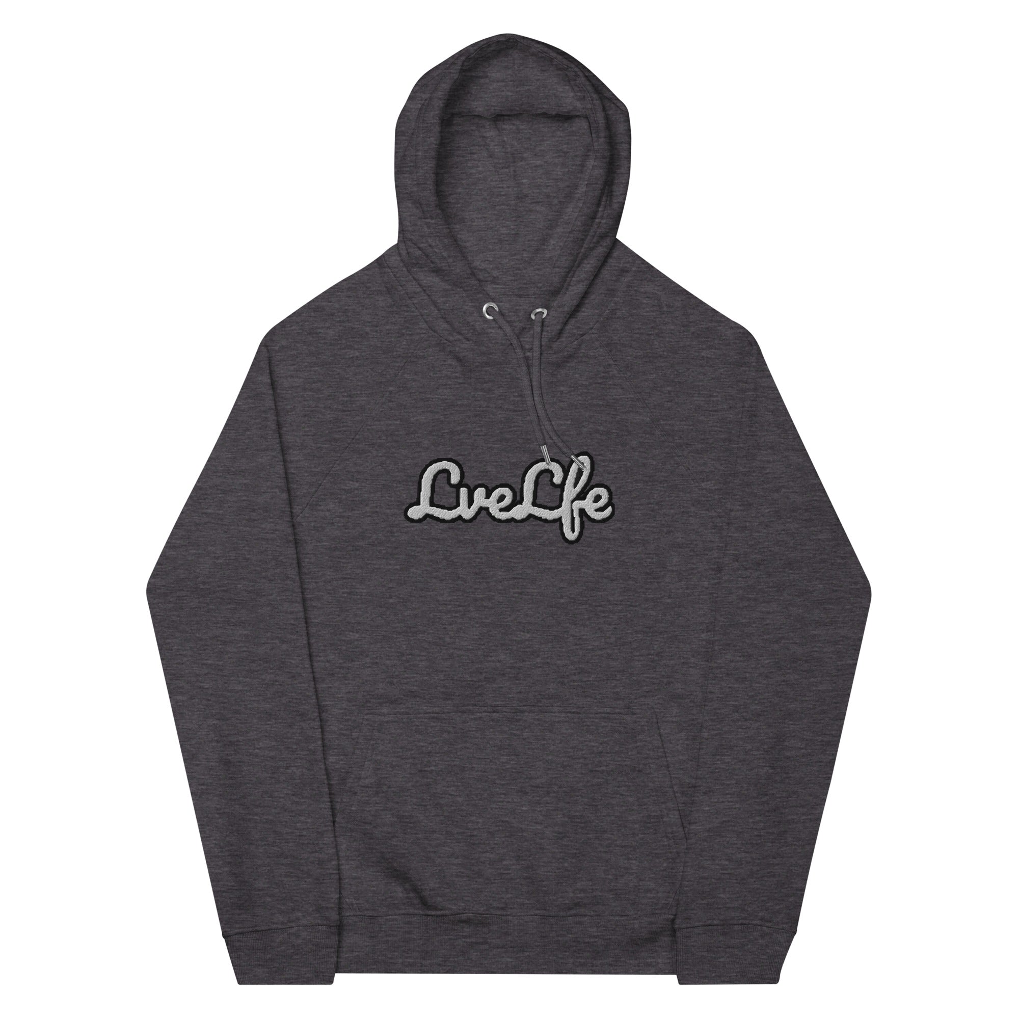 “LveLfe” Unisex eco raglan hoodie