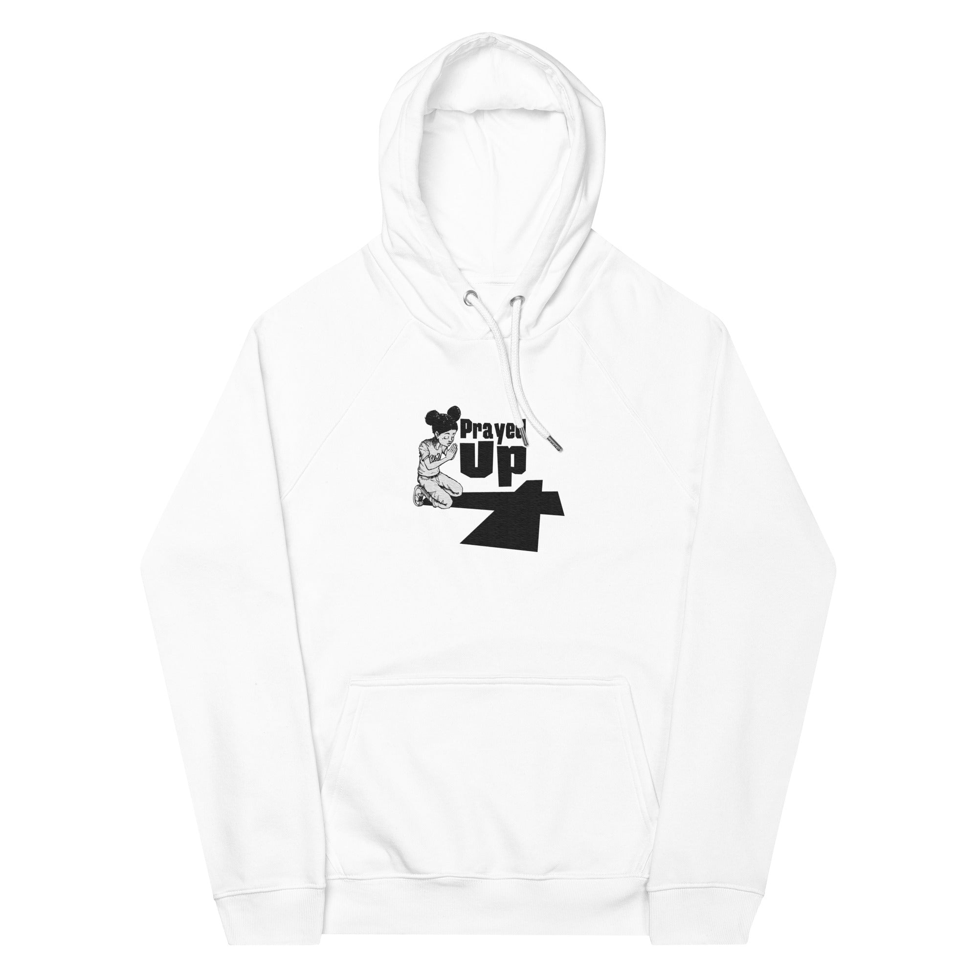 “PrayedUpGirl” eco raglan hoodie