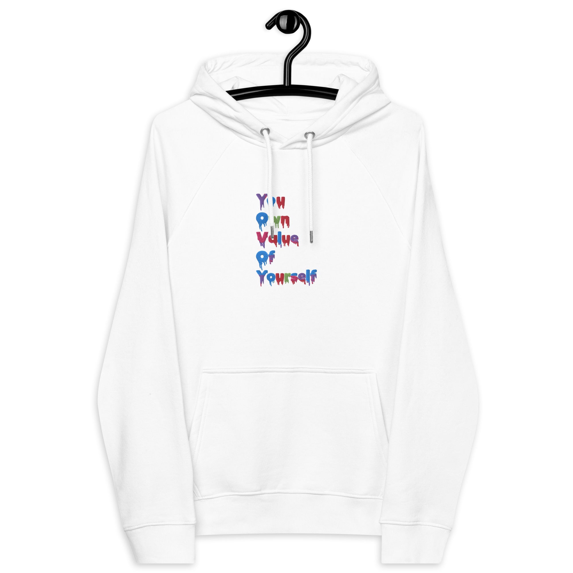 “YouOwnValue” Unisex eco raglan hoodie