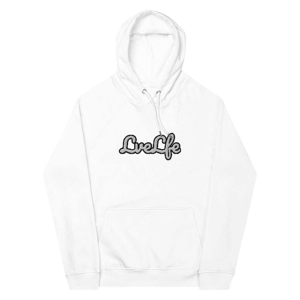 “LveLfe” Unisex eco raglan hoodie