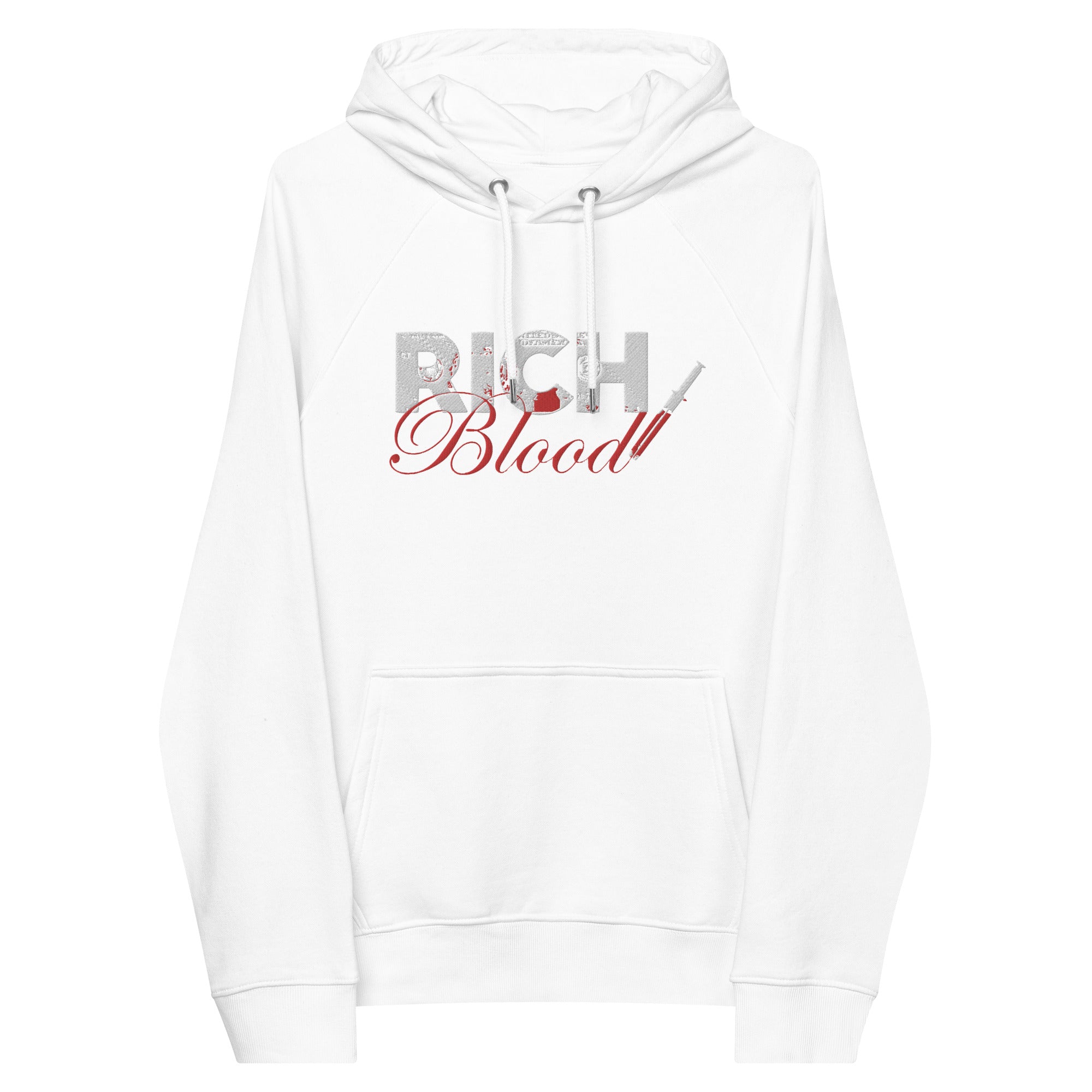 “RICHBlood” Unisex eco raglan hoodie