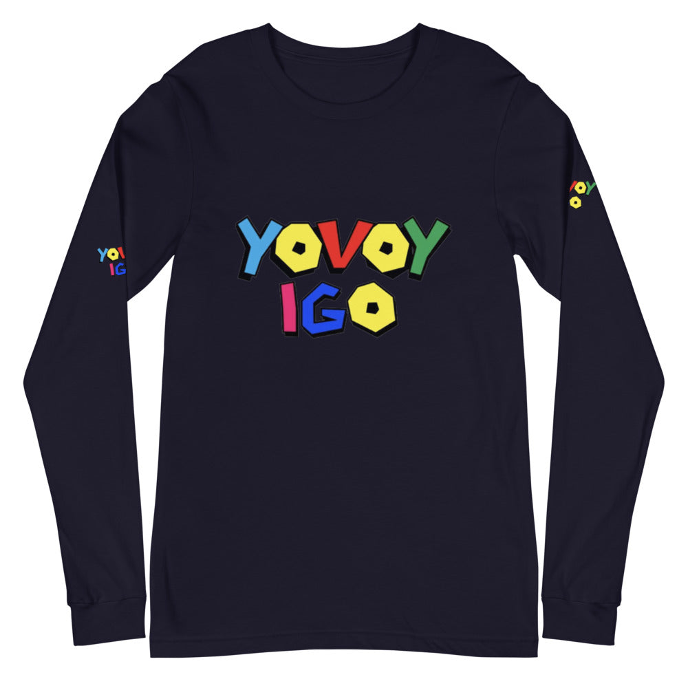 Unisex Long Sleeve”Colorful YOVOY IGO” Tee