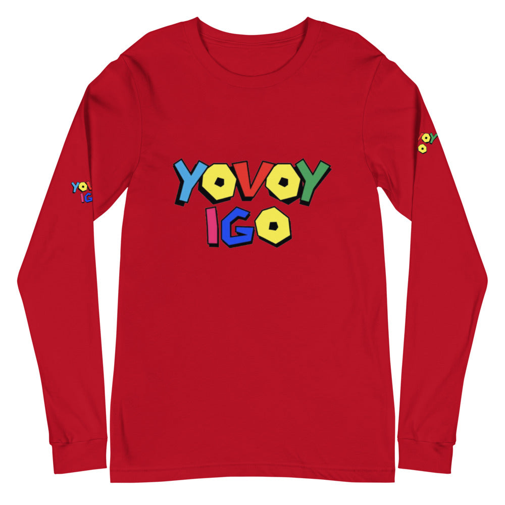 Unisex Long Sleeve”Colorful YOVOY IGO” Tee