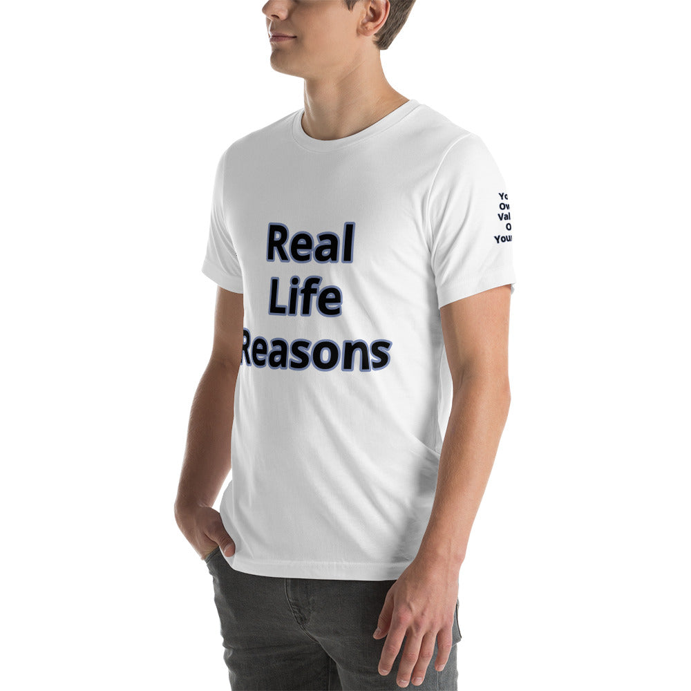 Short-Sleeve Unisex “RealLifeReasons” T-Shirt