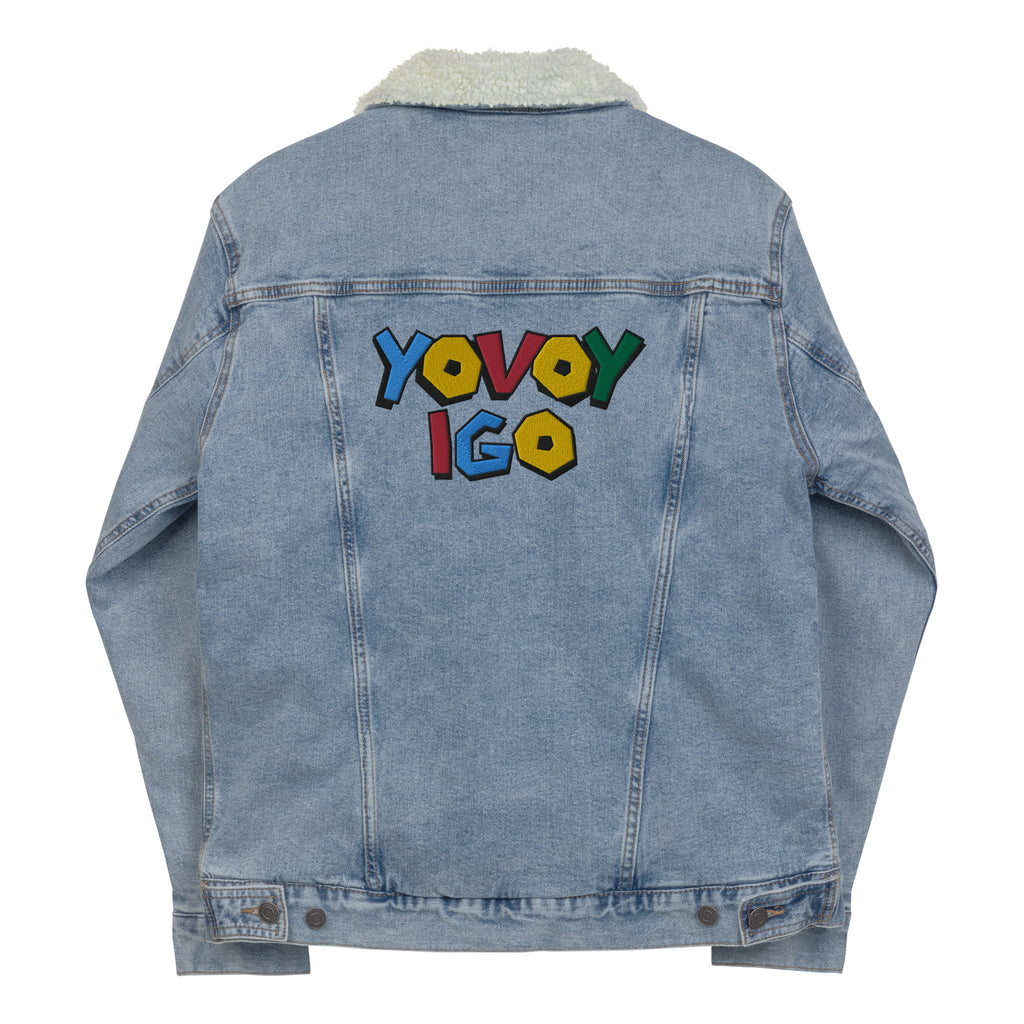 “YOVOY IGO” Unisex denim sherpa jacket
