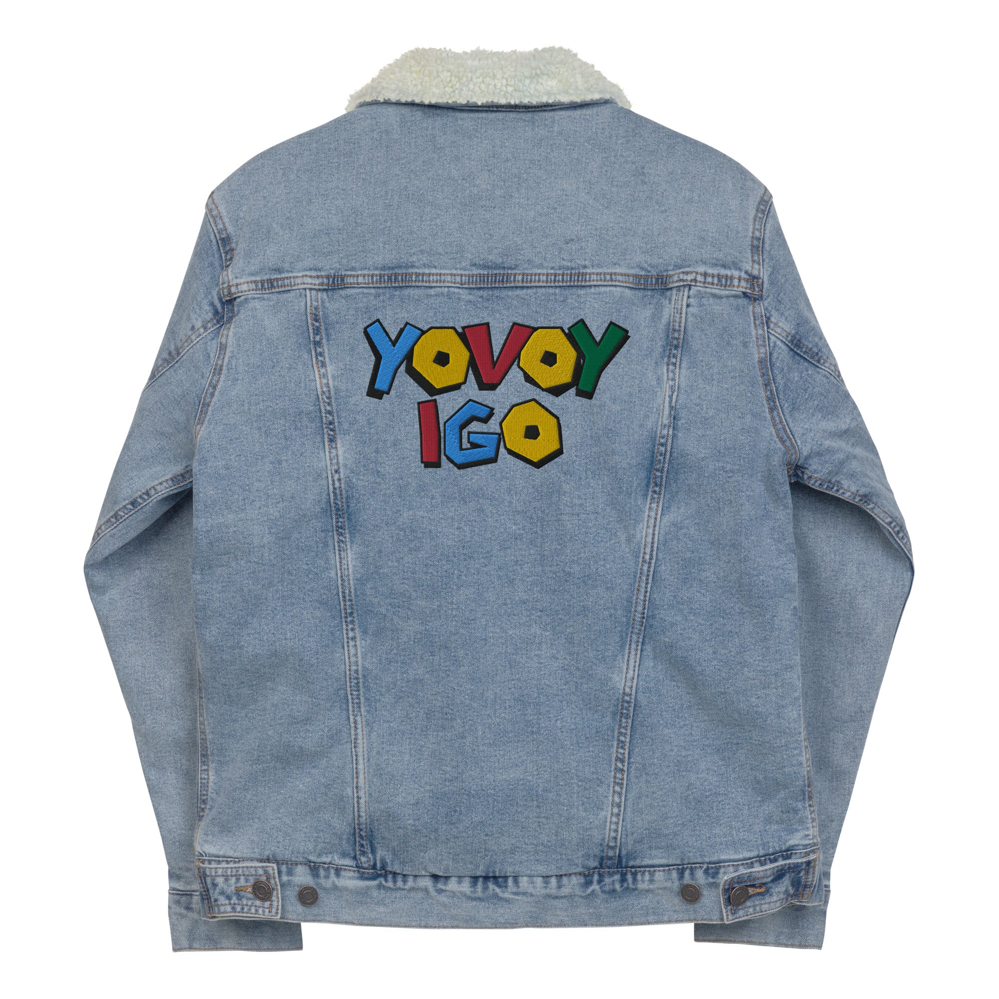 “YOVOY IGO” Unisex denim sherpa jacket