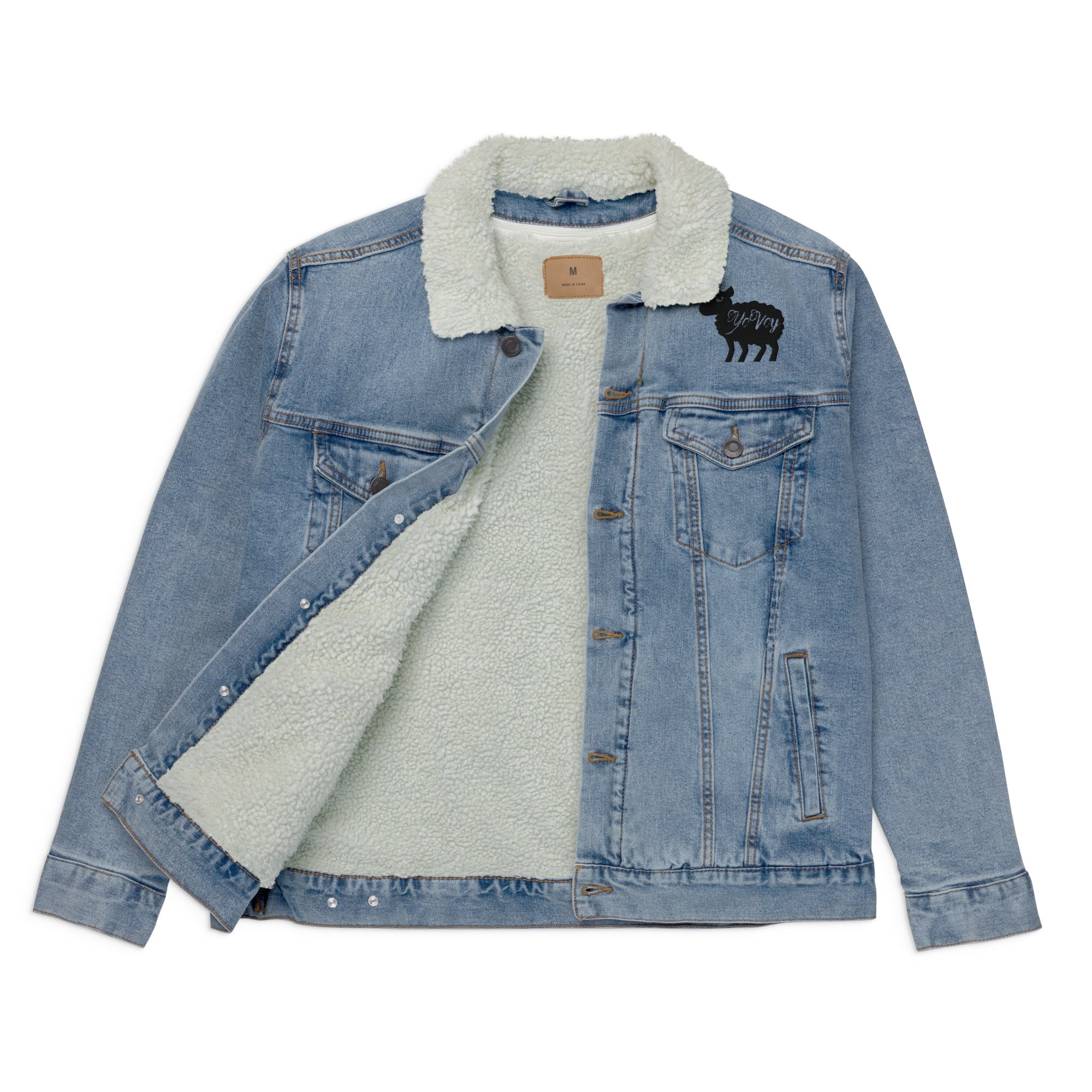 “YOVOY Sheep” Unisex denim sherpa jacket