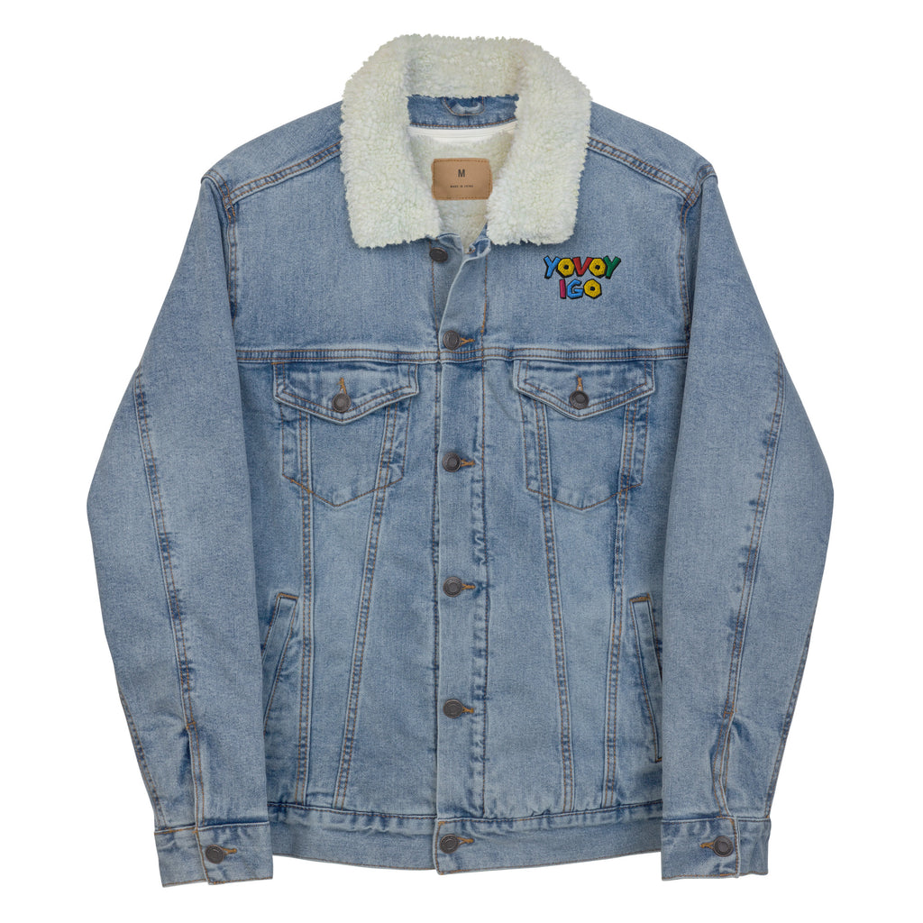 “YOVOY IGO” Unisex denim sherpa jacket