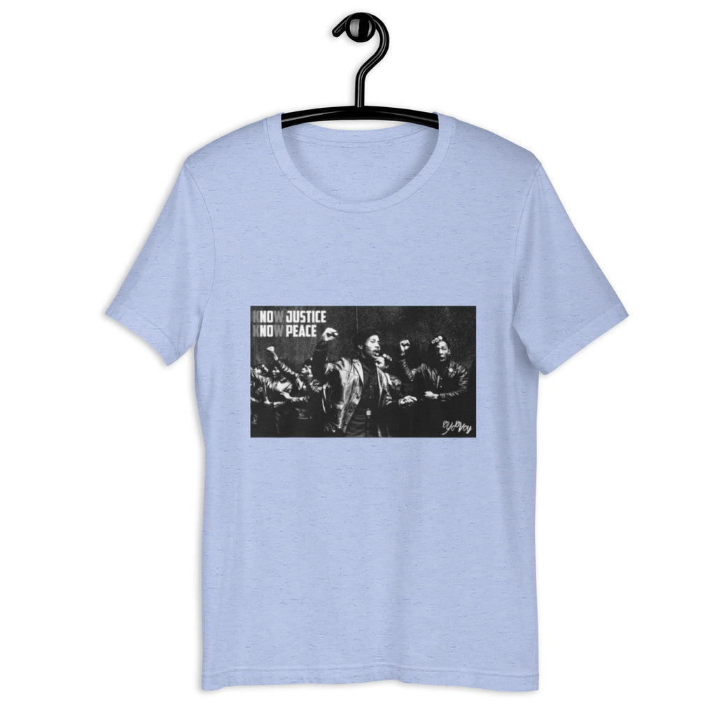 “KnowJusticeKnowPeace” Unisex t-shirt