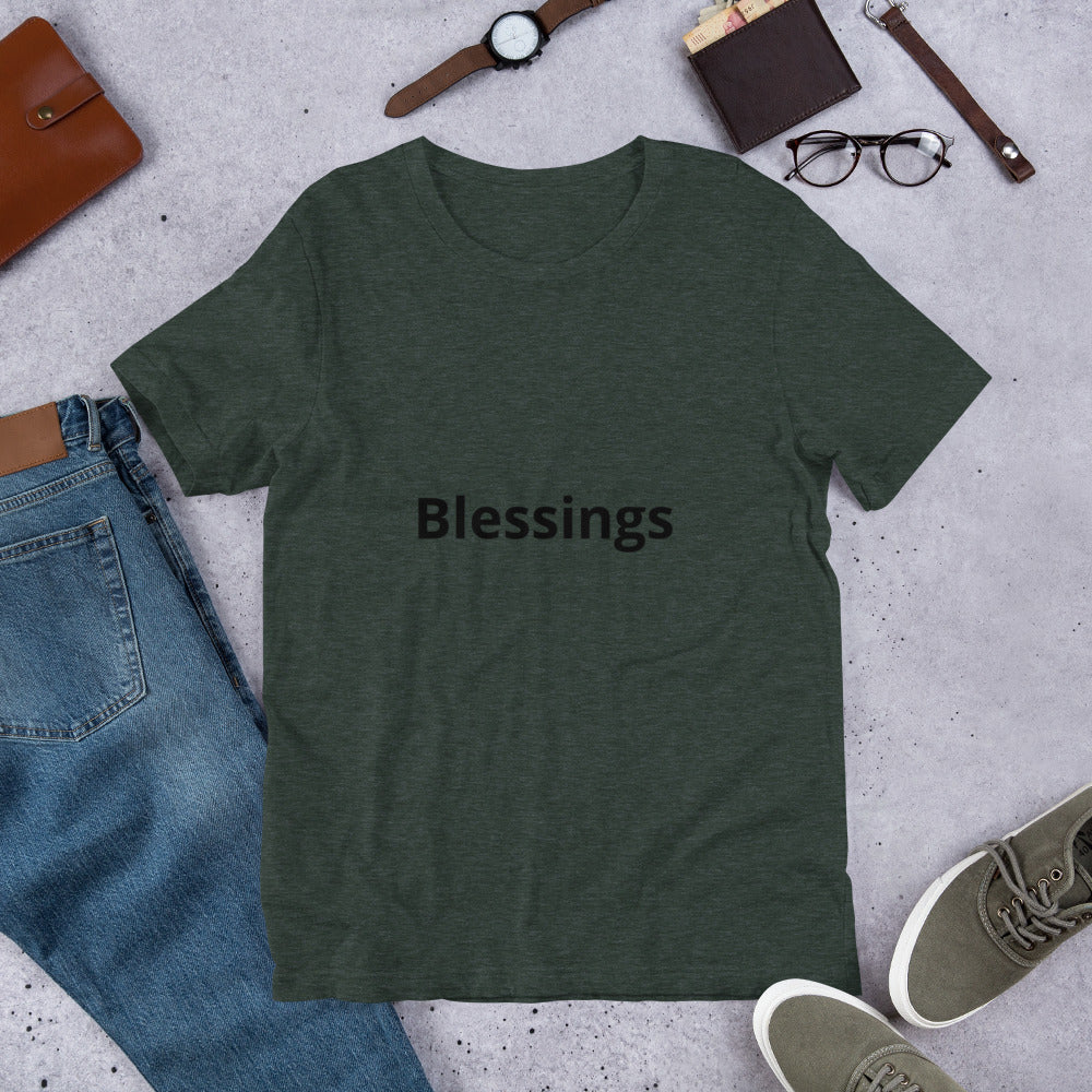 Short-Sleeve “Blessings” Unisex T-Shirt