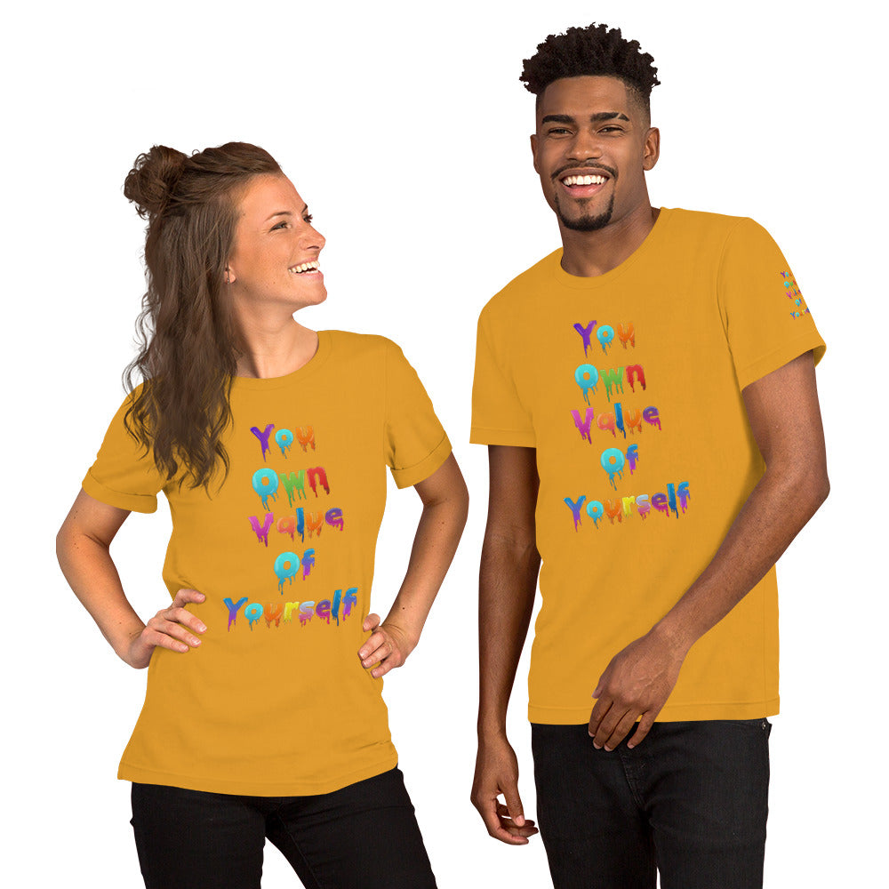 Short-Sleeve Unisex “Colorful YouOwnValue”T-Shirt