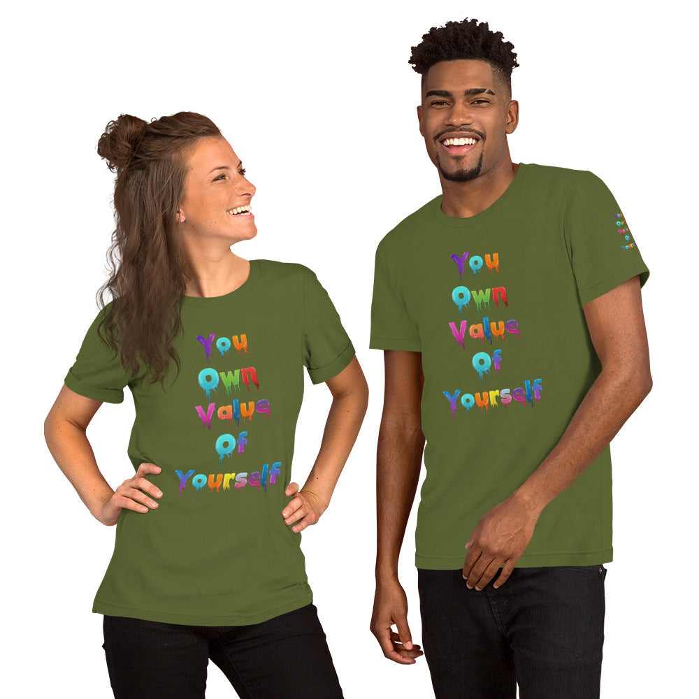 Short-Sleeve Unisex “Colorful YouOwnValue”T-Shirt