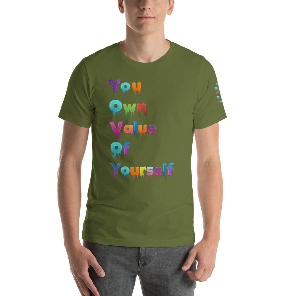 Short-Sleeve Unisex “Colorful YouOwnValue” T-Shirt