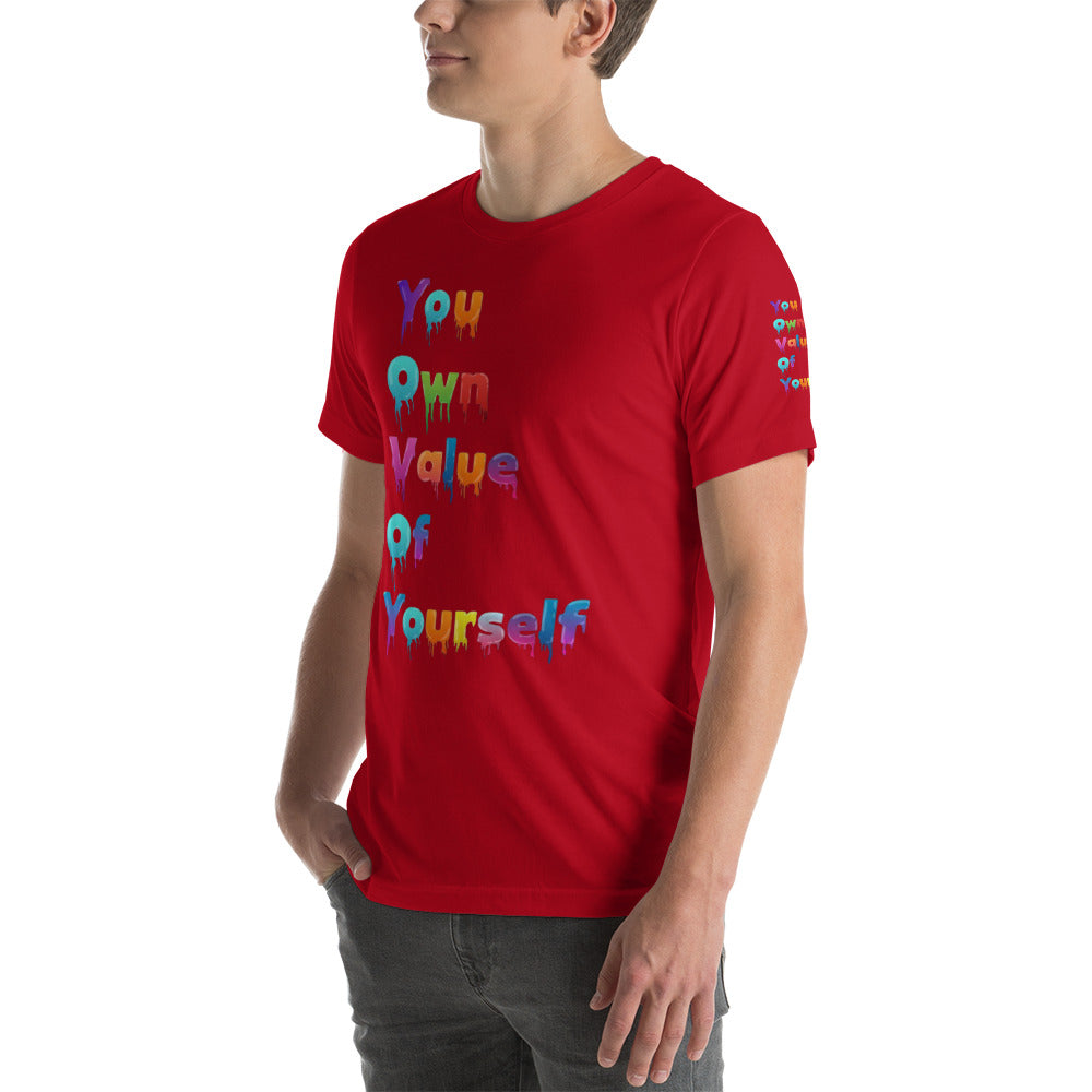 Short-Sleeve Unisex “Colorful YouOwnValue” T-Shirt