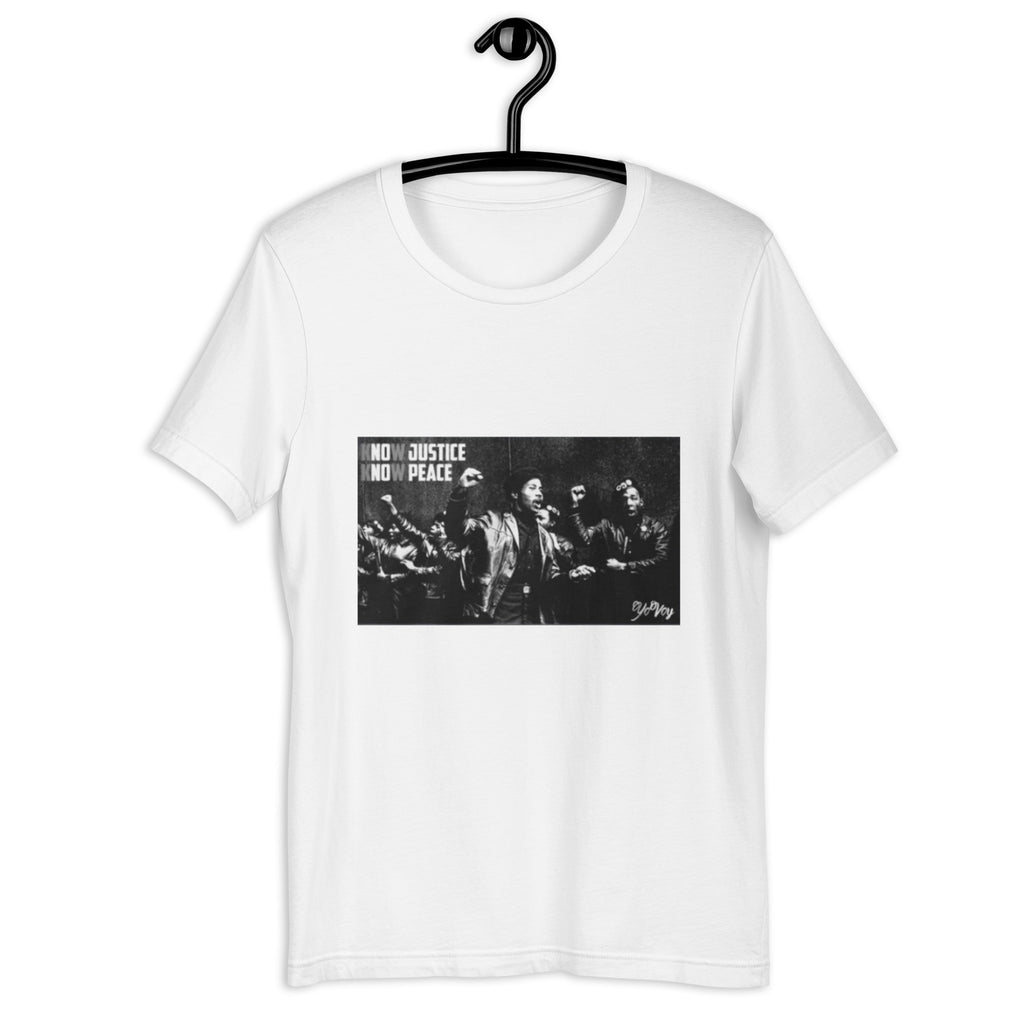 “KnowJusticeKnowPeace” Unisex t-shirt