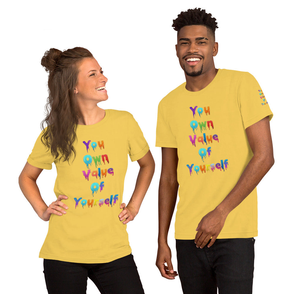 Short-Sleeve Unisex “Colorful YouOwnValue”T-Shirt