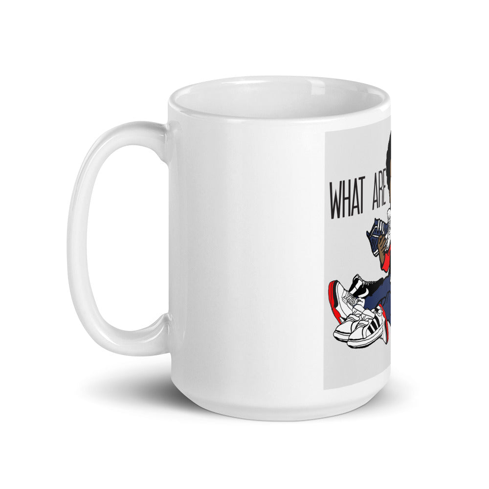 “WhatAreThose” White glossy mug